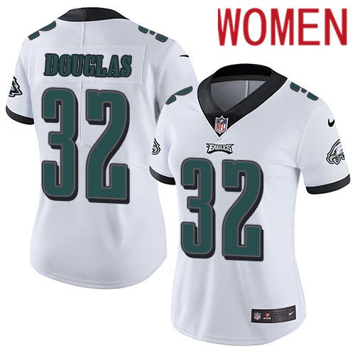Women Philadelphia Eagles 32 Rasul Douglas Nike White Vapor Limited NFL Jersey